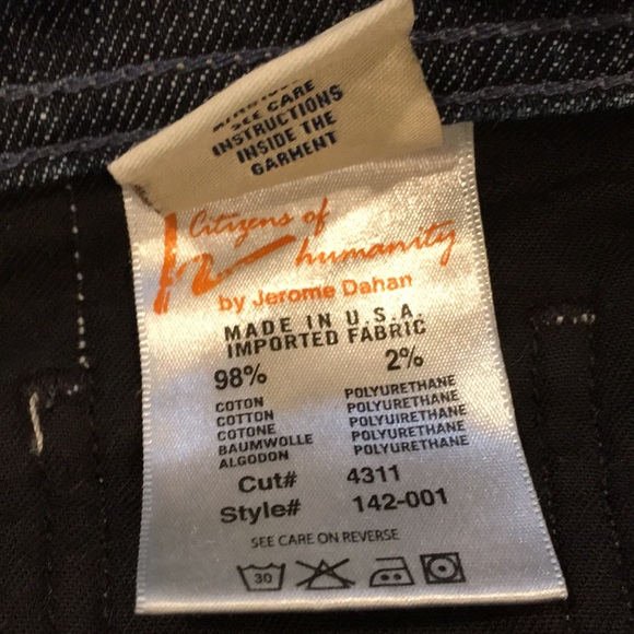 HP 🌸Citizen Of Humanity Ava low rise straight jeans 27 leg 33” - Picture 6 of 16